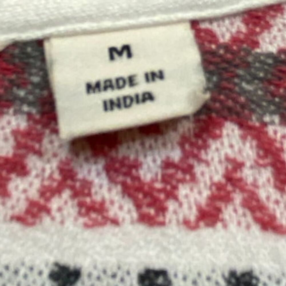 Cafe Marrakesh Cotton Blend Patterned Top Size M Work Casual - Picture 7 of 9